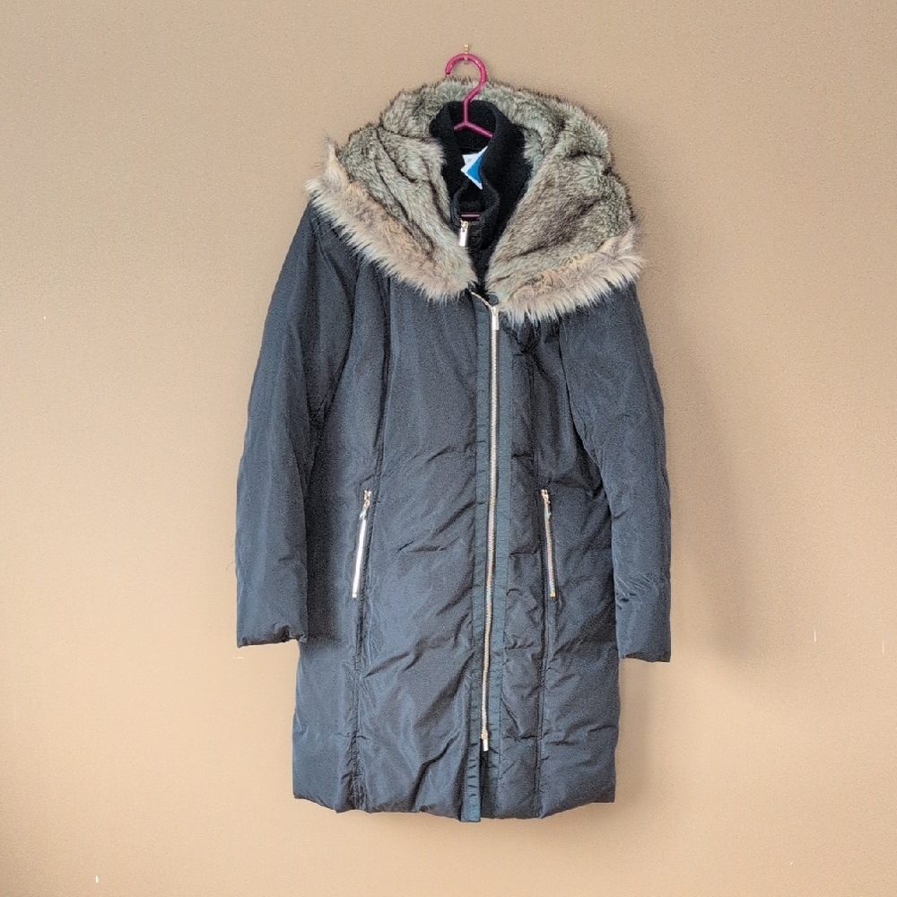 NWT Ricki's  Faux Fur Down Hooded Coat